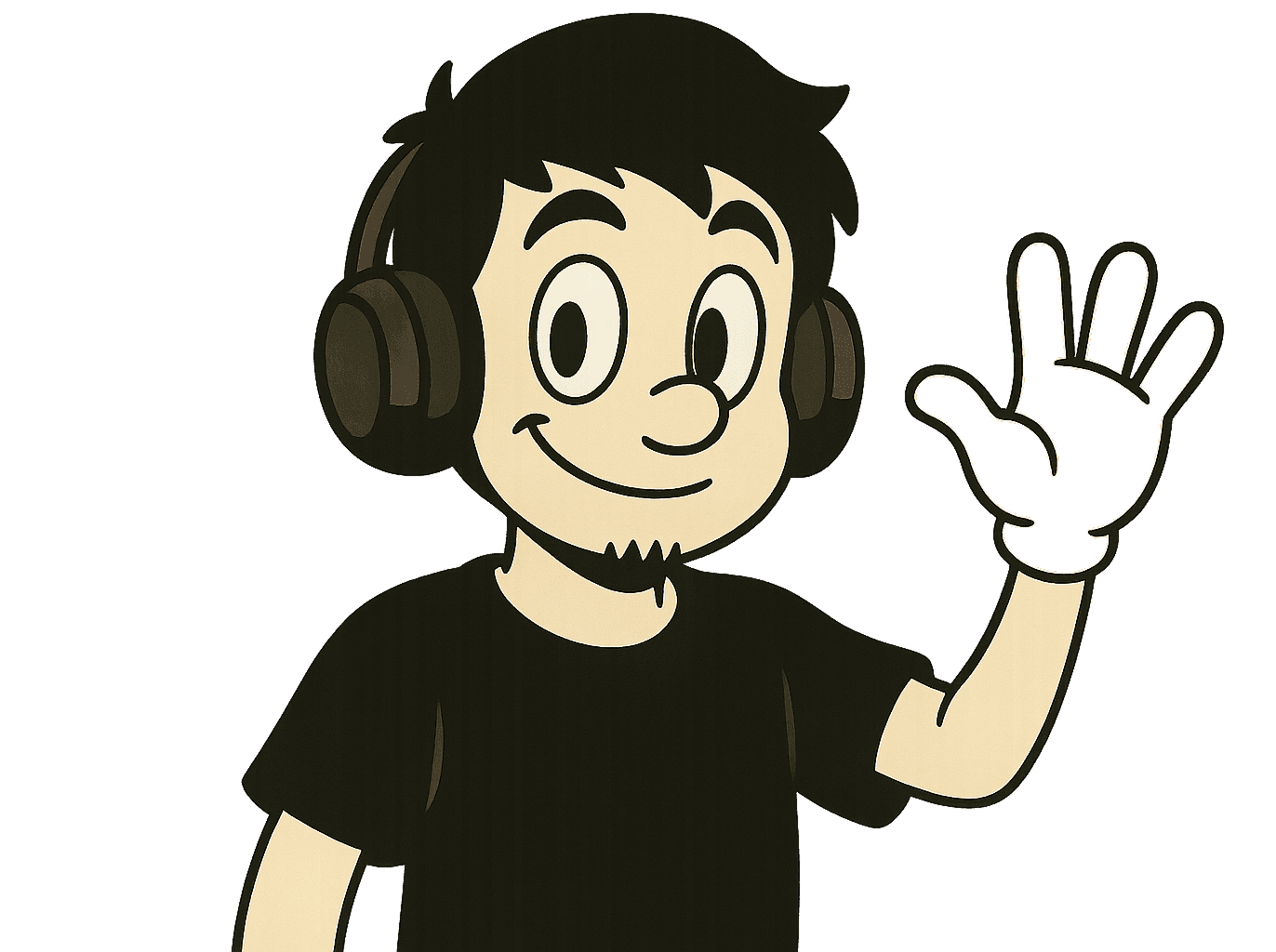 Pessoa acenando com a mão